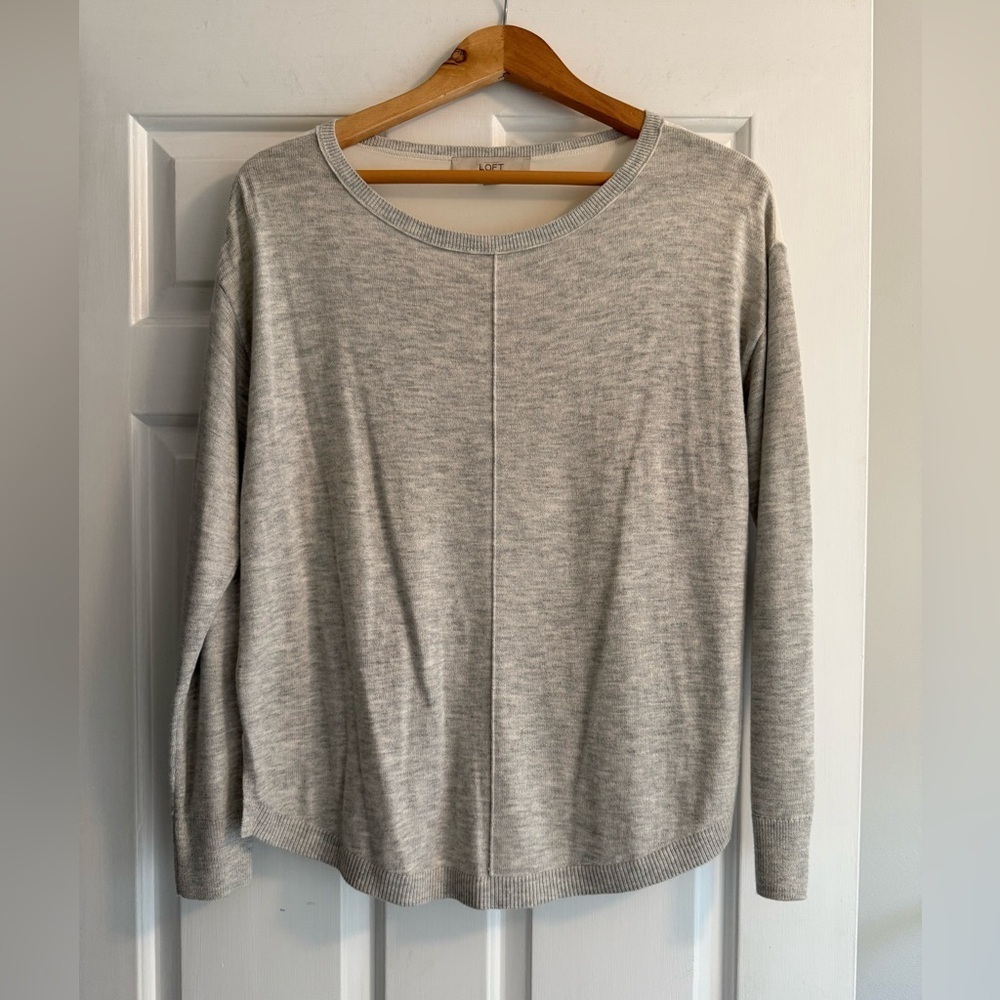 Loft Women’s Mixed Media Sweater Top Size S